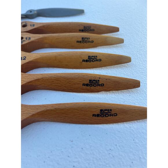 Lot of 6 super Record wooden model airplane propellers - Picture 3 of 3
